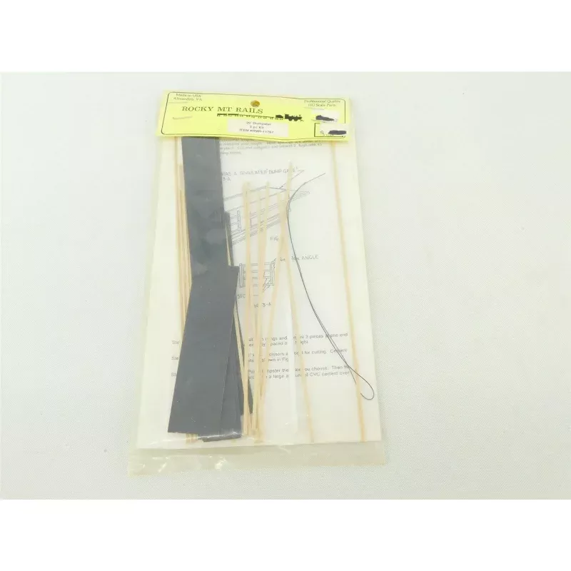 HO 1/87 Scale Rocky Mt Rails Kit #RMR-11767 20' Dumpster (3 pc. Kit)