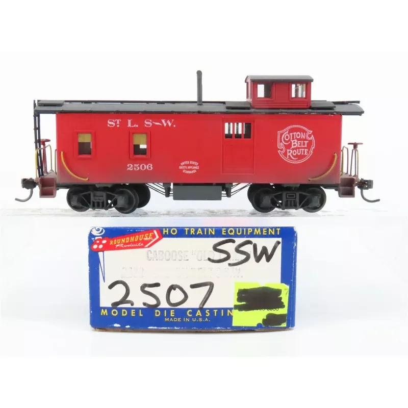HO Roundhouse 3433 SSW Offset Cupola Caboose #2506 - Weathered - Upgraded
