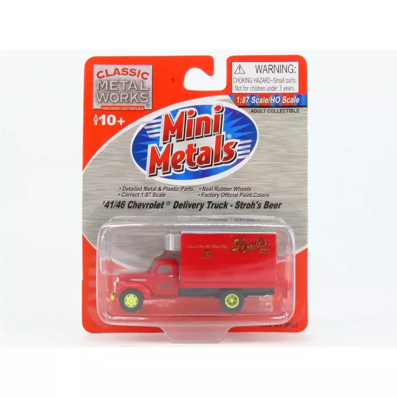 HO Scale CMW Mini Metals 30331 Stroh's Beer '41/46 Chevy Delivery Truck - SEALED