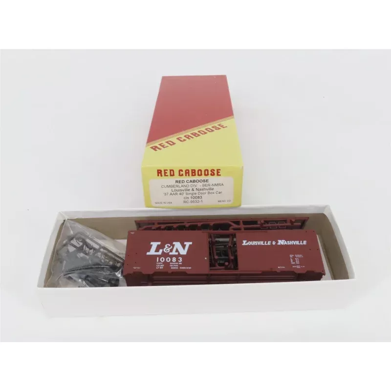HO Scale Red Caboose Kit RC-9532-1 L&N Louisville & Nashville 40' Box Car #10083