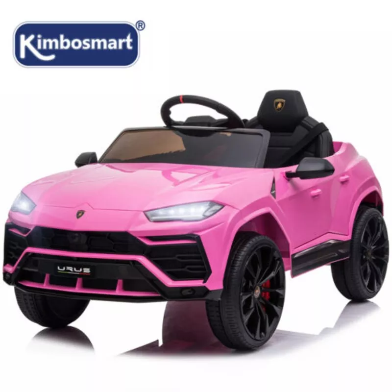 Kimbosmart 12V Lamborghini Licensed Electric Ride-On Car with Remote Control for Kids – Perfect Gift for Young Drivers Black