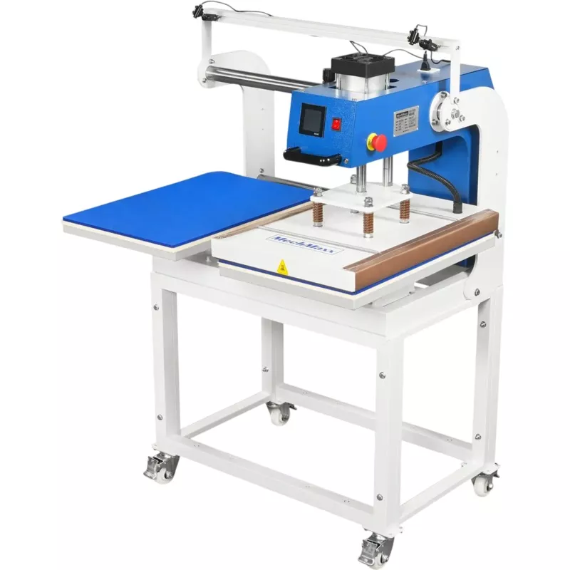 MechMaxx PUD1624LCD-L Heat Press 16×24″ Commercial Pneumatic Dual Platen Infrared Positioning Auto Lift Sublimation Transfer Machine Full Touch LCD Screen 110V 2.2HP New