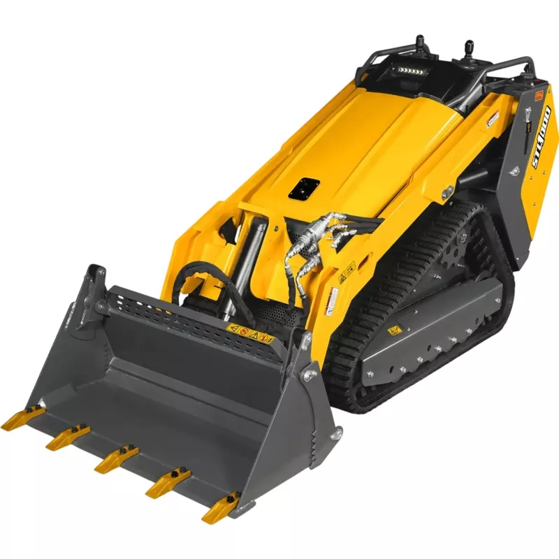 MechMaxx STL1000 Skid Steer Loader Mini Stand-On Compact Track Loader 25HP Kubota Diesel Engine 4″-1 Bucket CII New