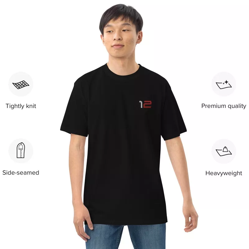 Mens premium heavyweight tee Black