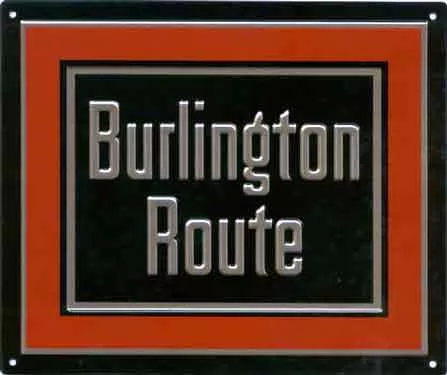 Microscale 10023 Burlington Route 8″ x 6-3/4″ Rectangular Embossed Aluminum Sign