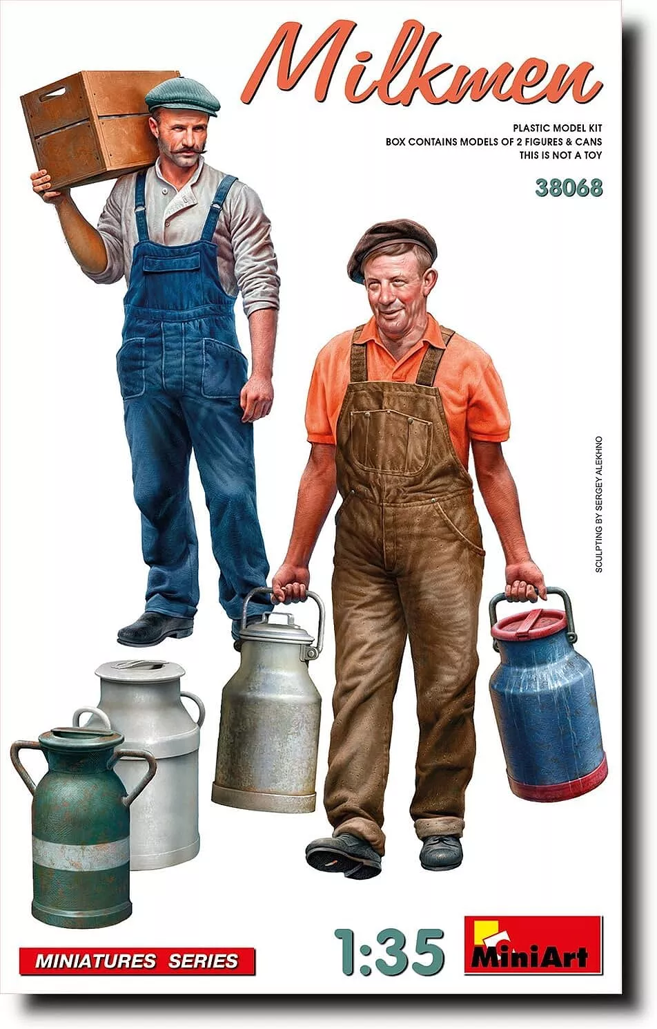 Milkmen (2) with containers