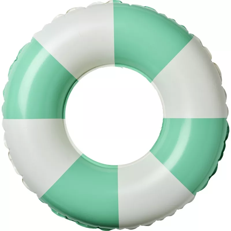 Mini Tube Pool Ring: Zest Green Stripe
