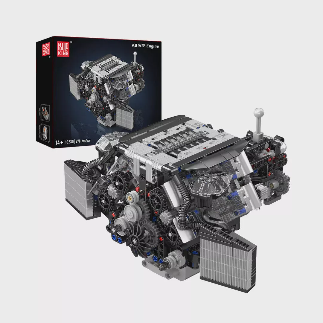 Mould King 10230 W12 Twin Turbo Engine Model Building Set | 871 Pcs