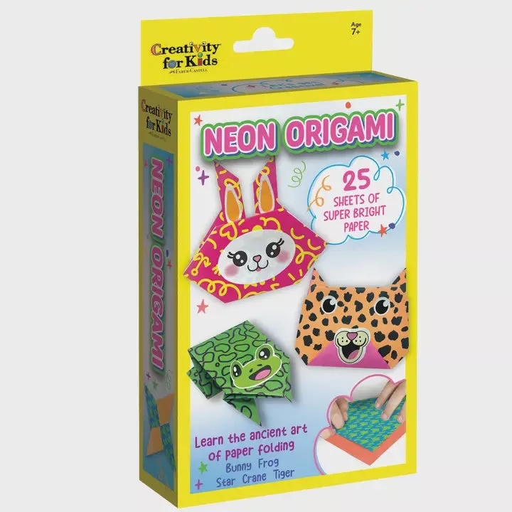 Neon Origami Mini Kit – Diy Craft For Kids