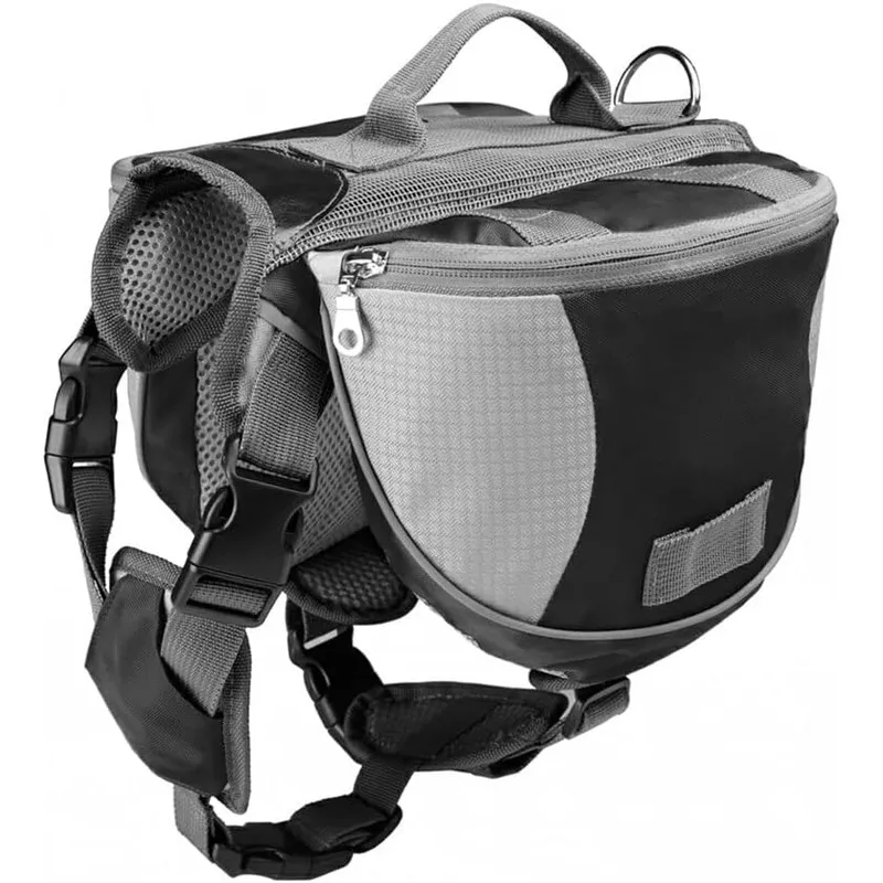 New Large Reflective Oxford Cloth Pet Saddle BagDurable Dog Backpack with Safety Strips JGP004A
