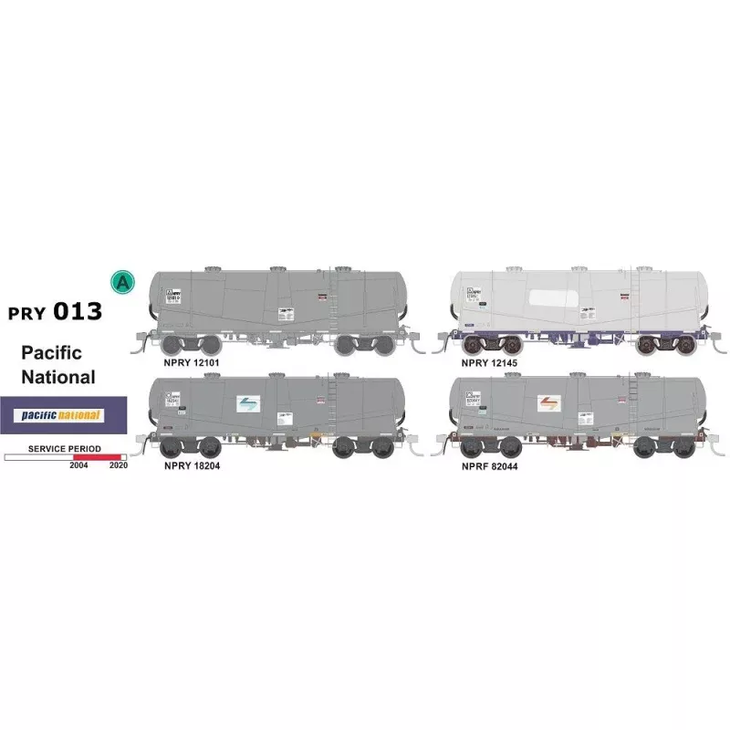 NPRY/NPRF - Pacific National Cement Hoppers from 2004 to 2024 NSWPTC - (Pk PRY-013) - SDS Models