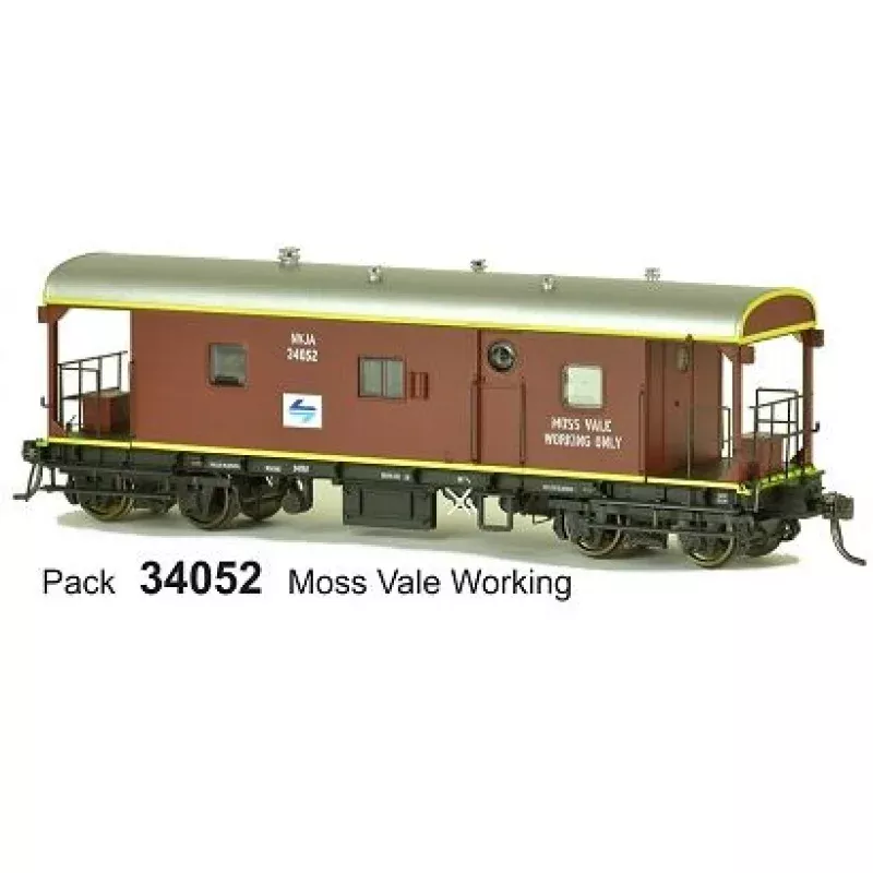 NVJA 34052 Guards Van with L7 & MOSS VALE WORKING ONLY, SDS Models ^ ^