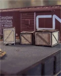 Osborn Model Kits HO 1065 Wooden Crates Kit (3)