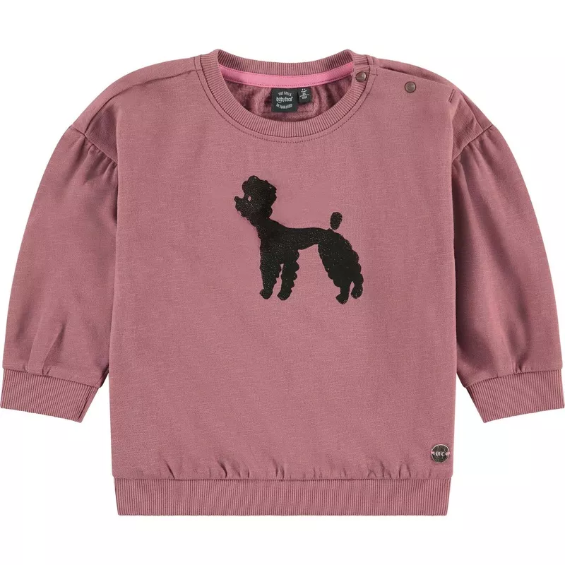Poodle Print Sweatshirt Red Clay