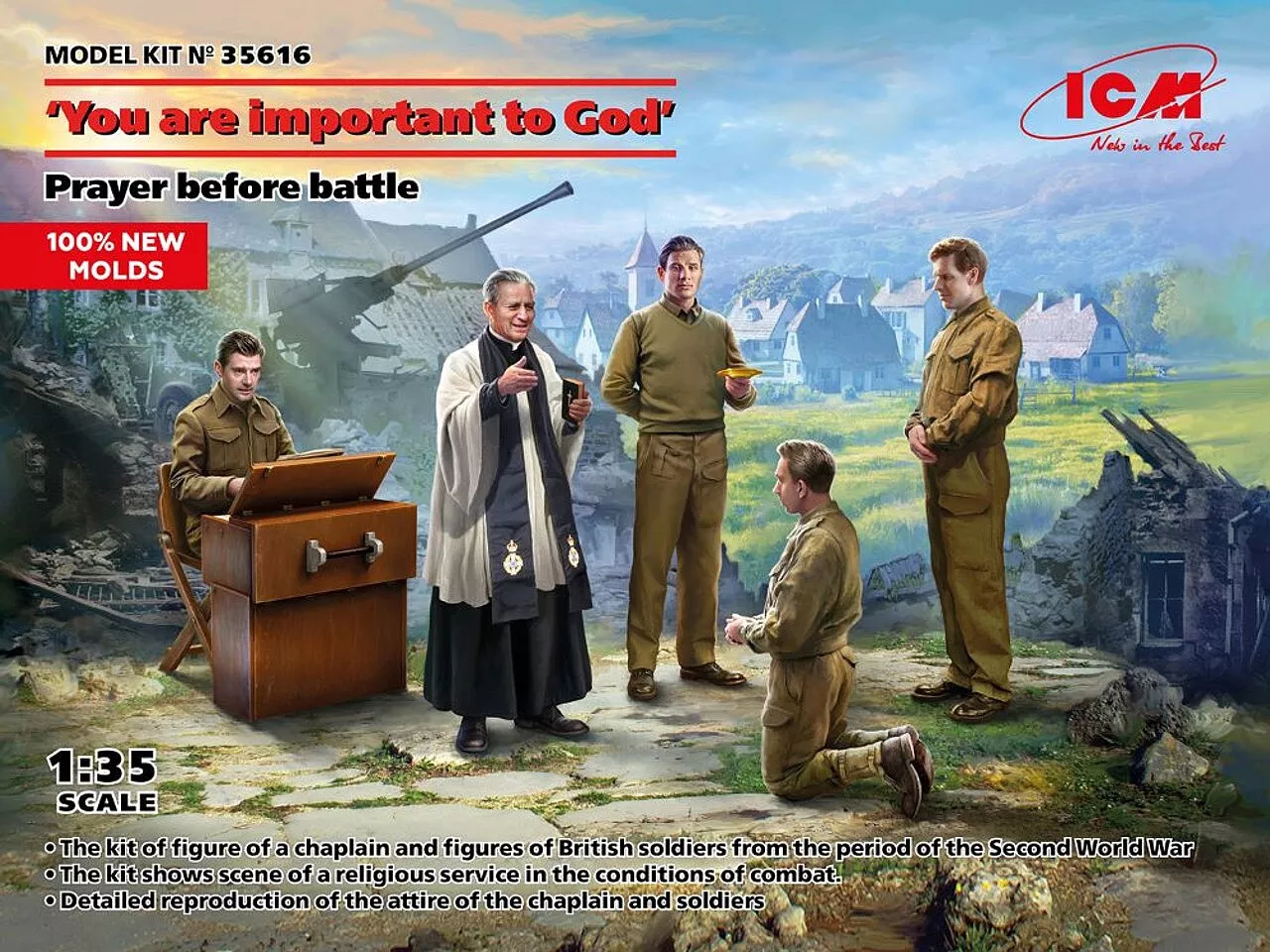 Prayer before battle WWII set