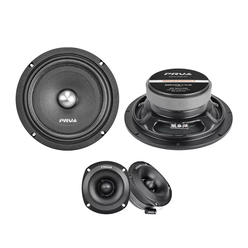 PRV Audio 8MR400B-4 SLIM Mid Range + TW350Ti-4 SLIM Bundle