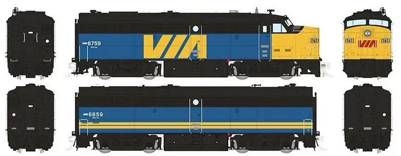 Rapido 21110 HO ALCo FPA2 FPB-2U Diesel VIA 6759 / 6859
