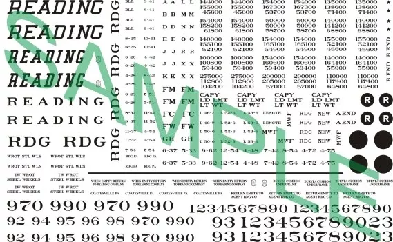 The Reading Modeler HO Scale Reading Co. Flatcar Yellow Lettering