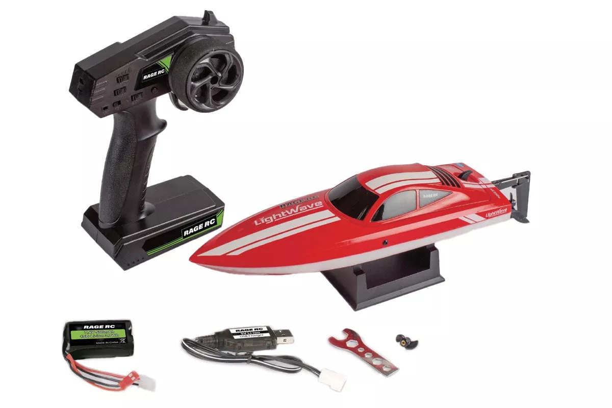 RGRB1133 LightWave Electric Micro RTR Boat; Red