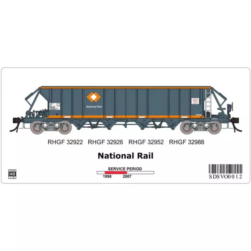 SDS Models - RHGF Aggregate Wagon - VO 012 - National Rail