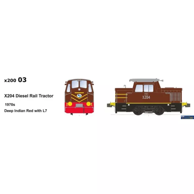 SDS-X20003 SDS Models X204 (Static Model) #204 Diesel Rail Tractor 1970/80s Deep Indian Red L7 HO-Scale