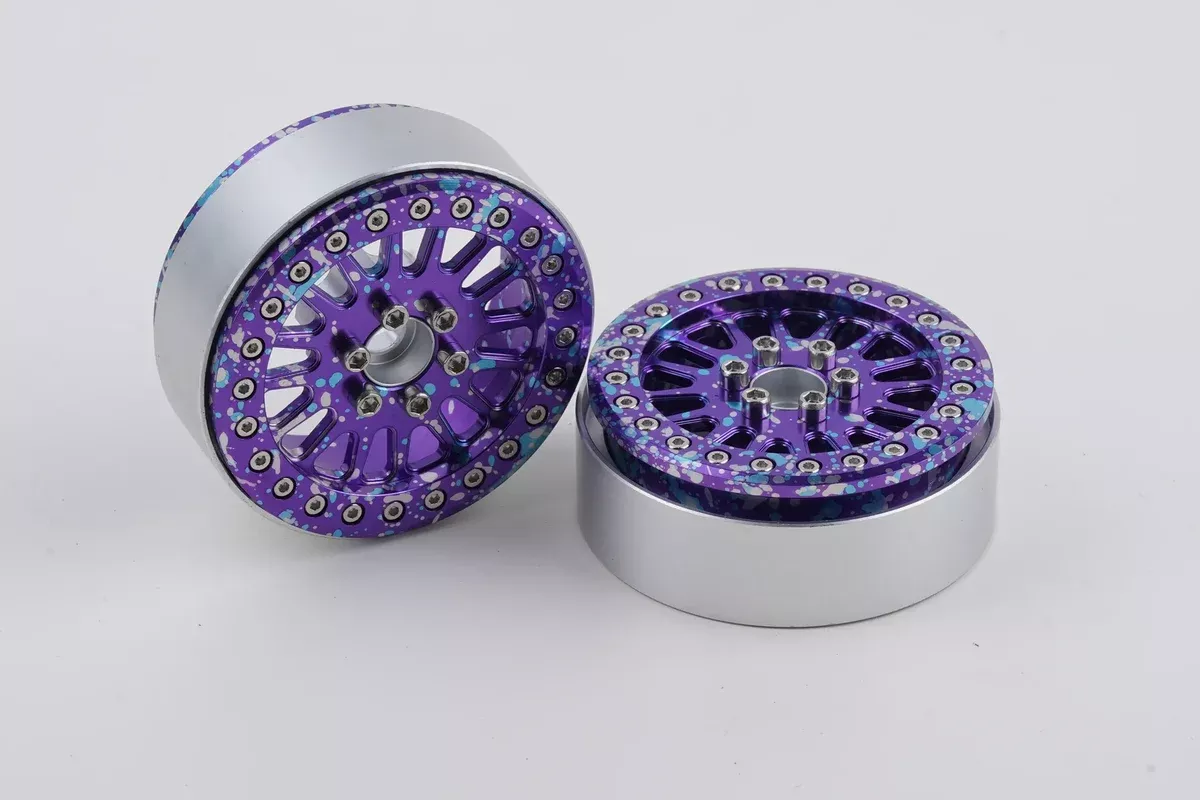 Shift RCS Purple Splatter MAVERICK 2.2″ Beadlock Wheels
