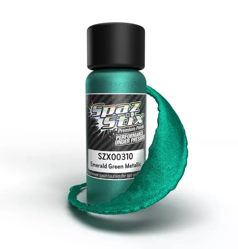 Spaz Stix 00310 Emerald Green Metallic Airbrush Ready Paint