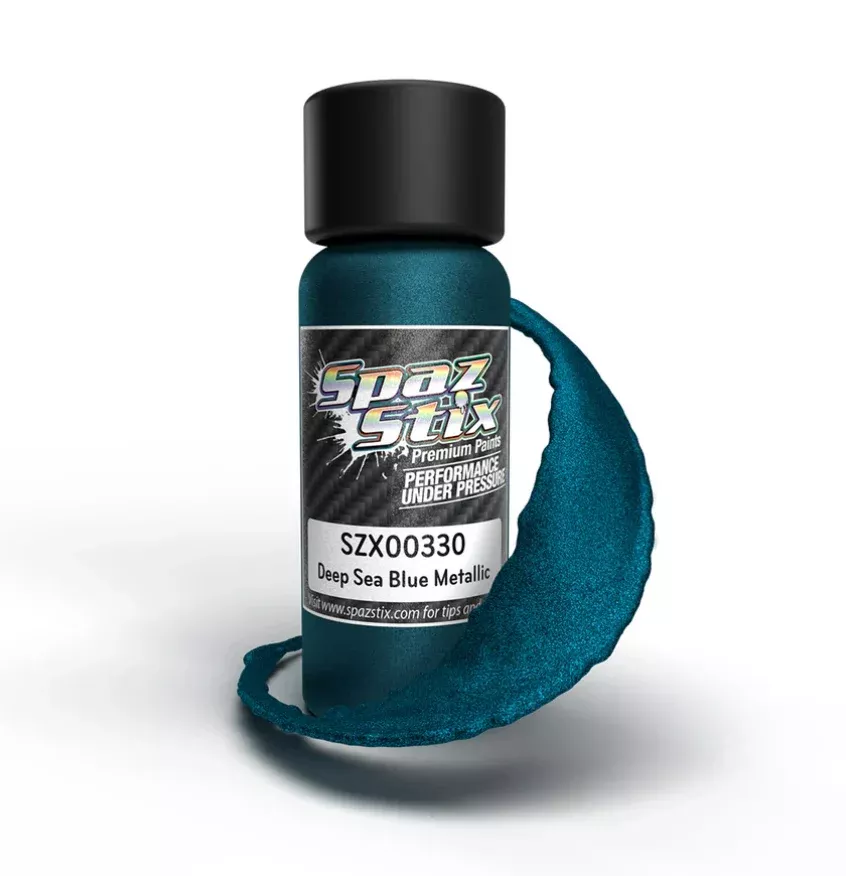 Spaz Stix 00330 Deep Sea Blue Metallic Airbrush Ready Paint