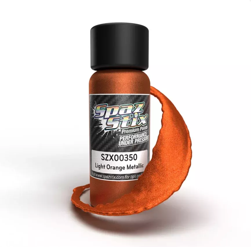 Spaz Stix 00350 Light Orange Metallic Airbrush Ready Paint