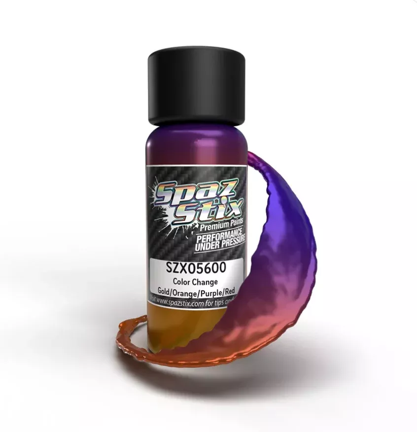 Spaz Stix 05600 Gold/Orange/Purple/Red Color Changing Airbrush Ready Paint
