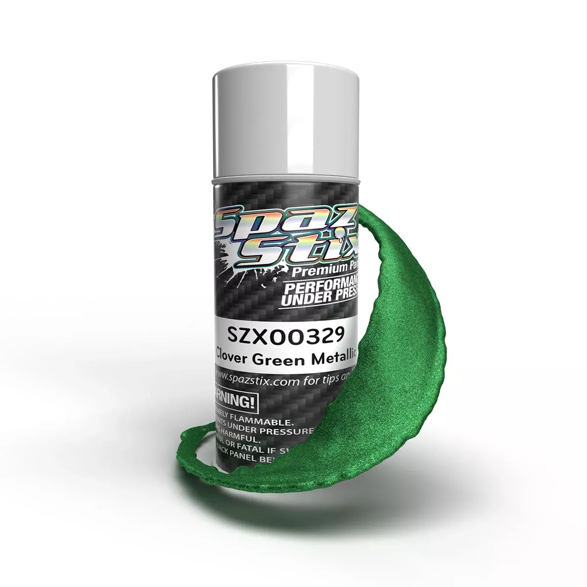 Spaz Stix SZX00329 Clover Green Metallic RC Spray Paint