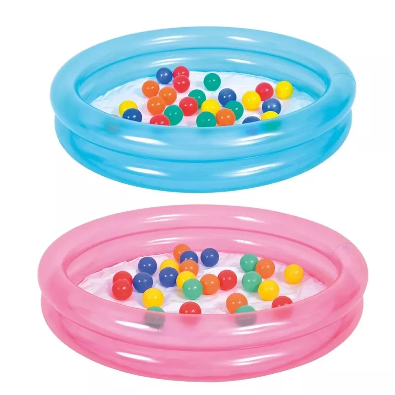 Sun Club Inflatable 2-ring Pool for Children with Balls