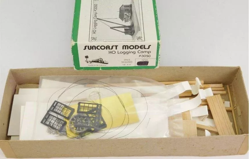 Suncoast Models 3050 HO Scale Logging Camp Building Wood Kit
