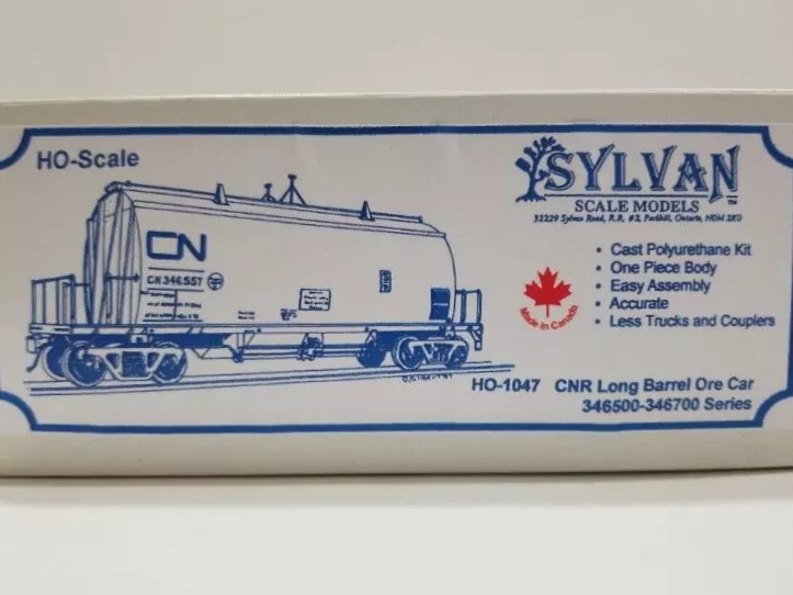 Sylvan Scale Models 1047 HO Scale CNR Long Barrel Ore Car Resin Kit