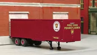 Sylvan Scale Models T-027-2 HO Scale 1950’s 30′ Tandem-Axle Piggyback Trailer PRR Resin Kit