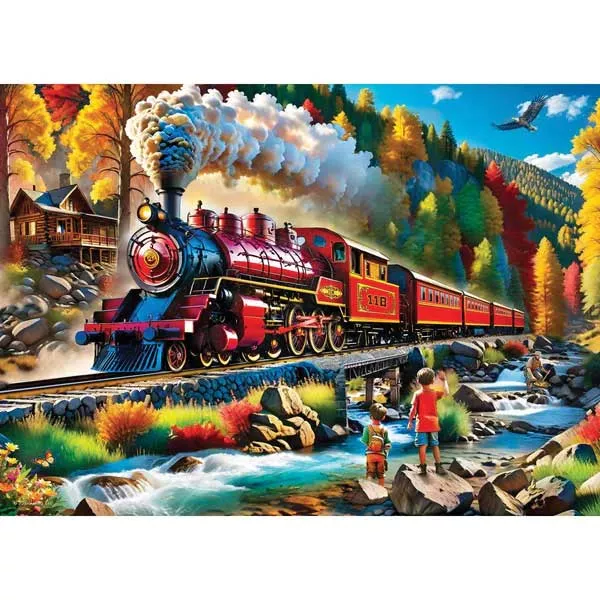 Train Enthusiast Vendors 72515-4 Railways, Fall Passage Jigsaw Puzzle, 1000 Pieces