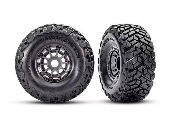 Traxxas 10272 Satin Black Wheels with Belted Tires for Maxx Slash