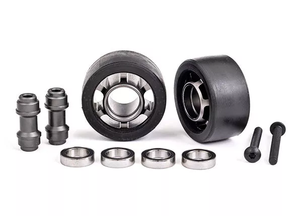 Traxxas 7775A Dark Titanium (Aluminum) Wheelie Bar Wheels