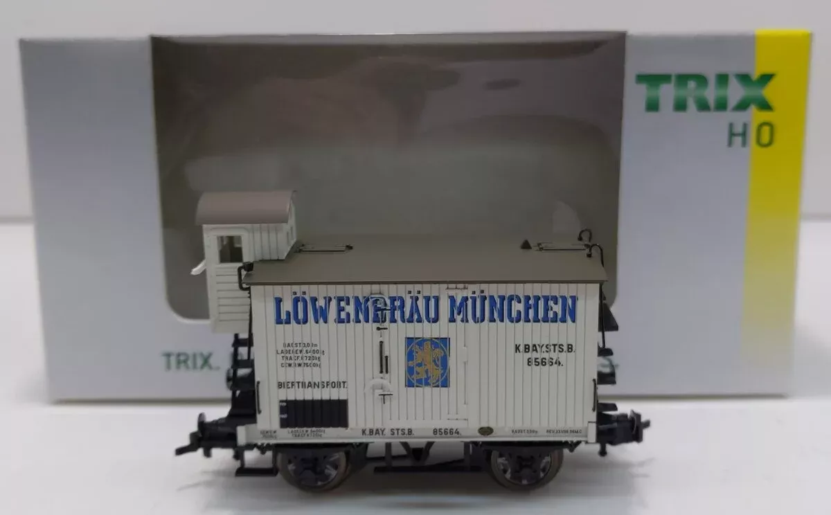 Trix 24102 HO K.Bay.Sts. Löwenbräu Beer Reefer w/Brakeman's Cabin