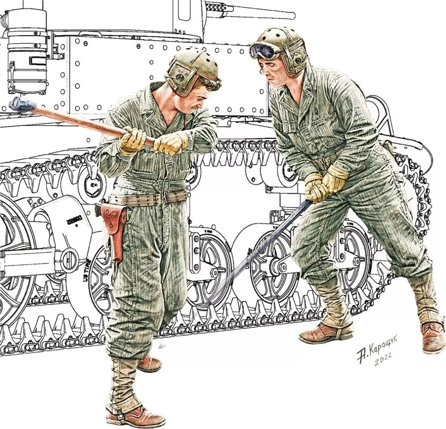 U.S. Tank Chassis Repair Crew 1-24