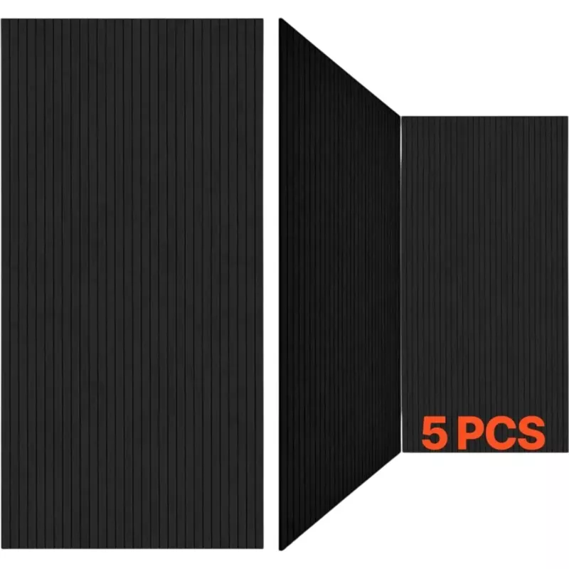 Vevor Acoustic Panels Self-Adhesive Soundproof Wall Panels 5-Pack 47.2″ x 23.6″ x 0.4″ Black New