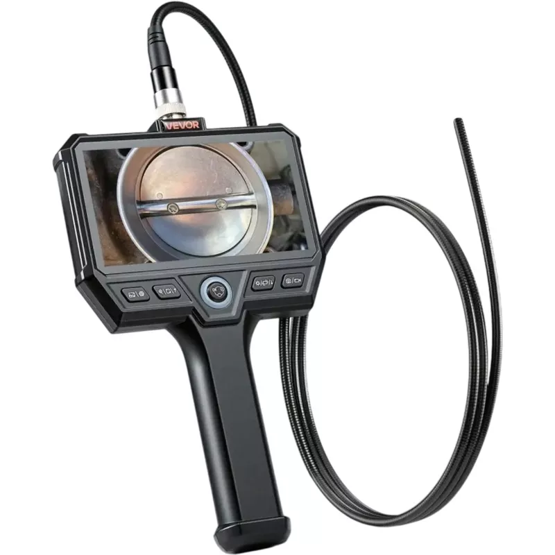 Vevor Borescope Camera Triple Lens Endoscope with Light 5″ HD IPS Screen 4.9′ New