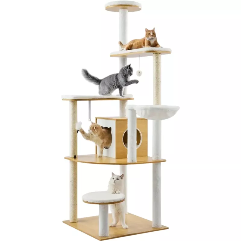 Vevor Cat Tree Multi-Level Cat Condo 68.9″ Indoor Activity Center New