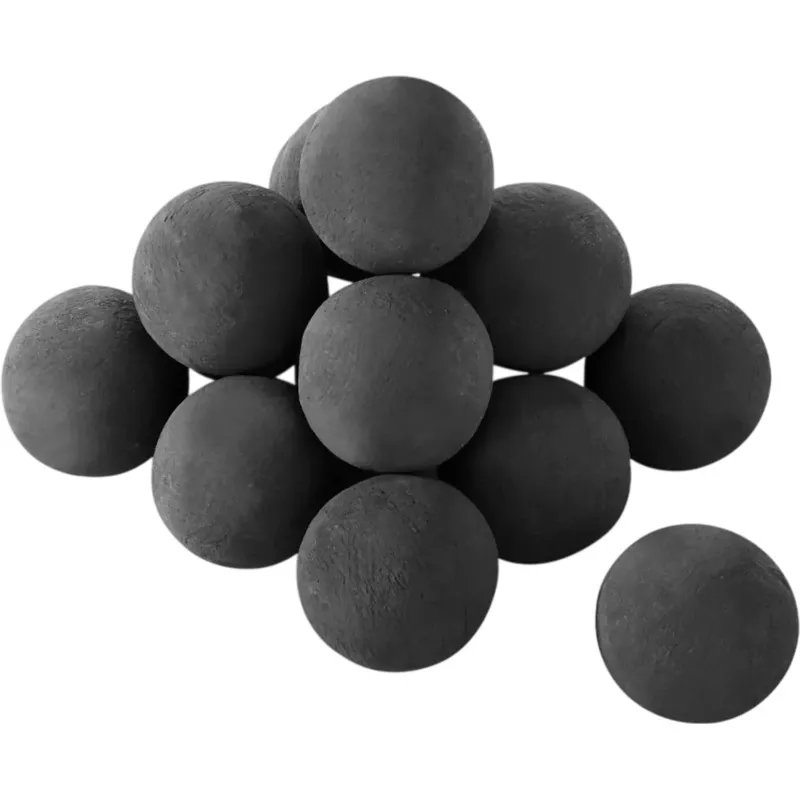 Vevor Ceramic Fire Balls 3″ Round Fire Stones 15-Pc Set for Fire Pits Fireplaces Black New