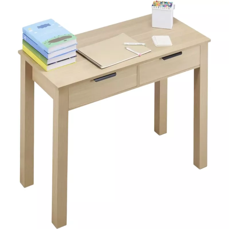 Vevor Kids Desk Light Wood Study Table with 2 Drawers New