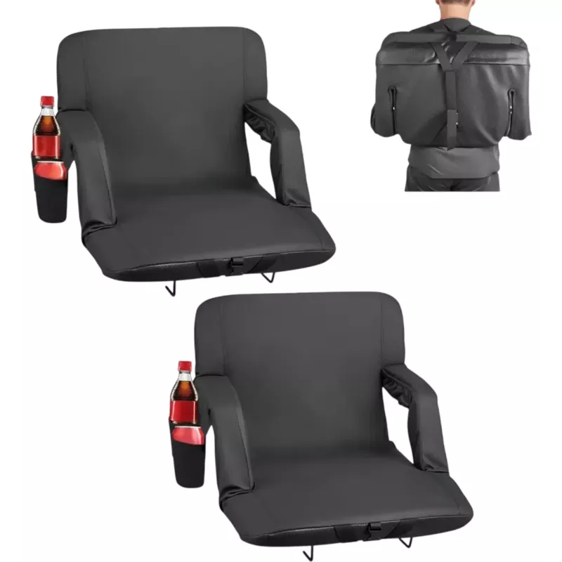 Vevor Stadium Seat 25″ Wide 6-Position Reclining Bleacher Chair with Armrests New