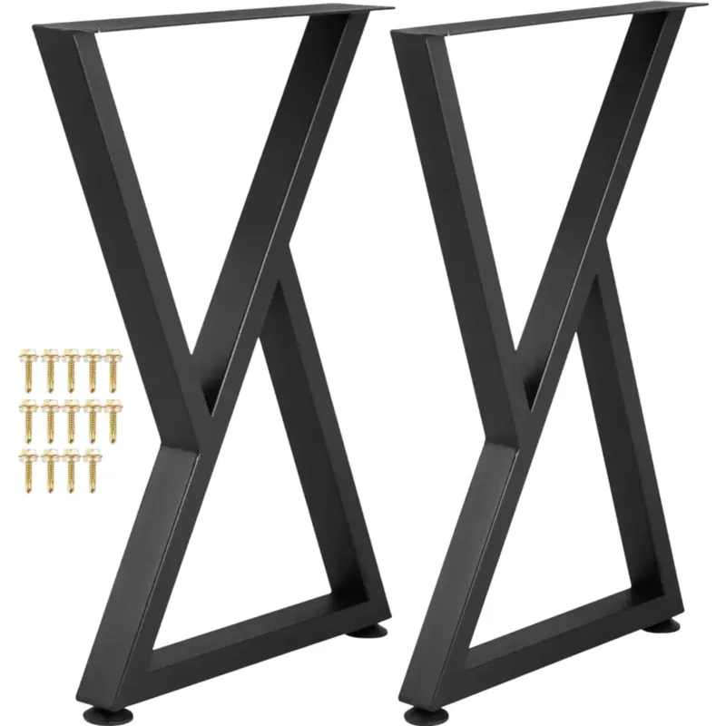 Vevor Table Legs 28 x 18″ Z Shape Metal Desk Legs Set of 2 New