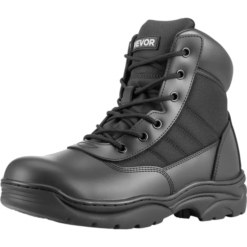 Vevor Tactical Boots Men’s 6″ Lightweight Breathable Black Work Boots New