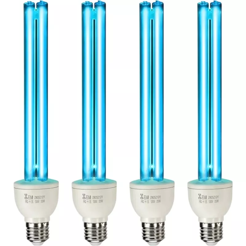 Vevor UV Light Bulb 4-Pack 25W Replacement UVC Lamp with Ozone New