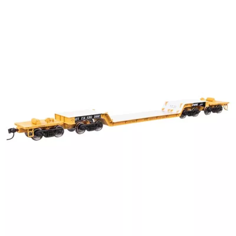 Walthers Mainline 910-50238 HO, 81' 8-Axle Depressed Center Flat Car, TTX, QTTX 130562